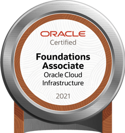 Oracle Cloud Infrastructure Foundations Associate (2021) certification badge